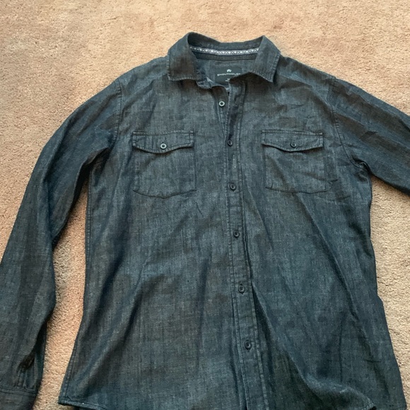 Jean Pattern Button Down Shirt - Picture 4 of 4